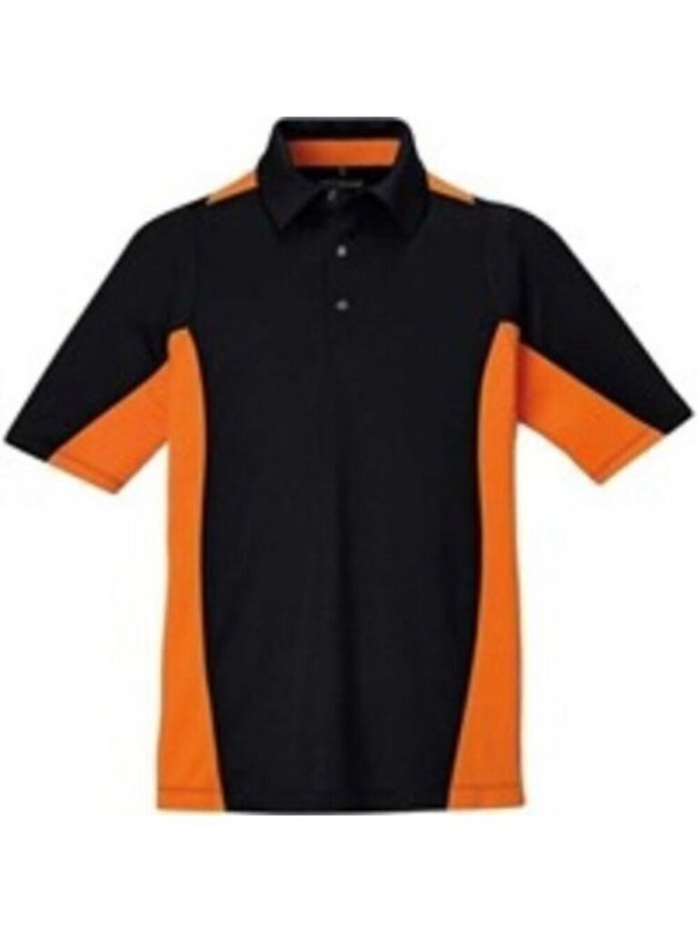 North End Quick Dry Wicking Performance short sleeve Polo Shirt Black & Orange
